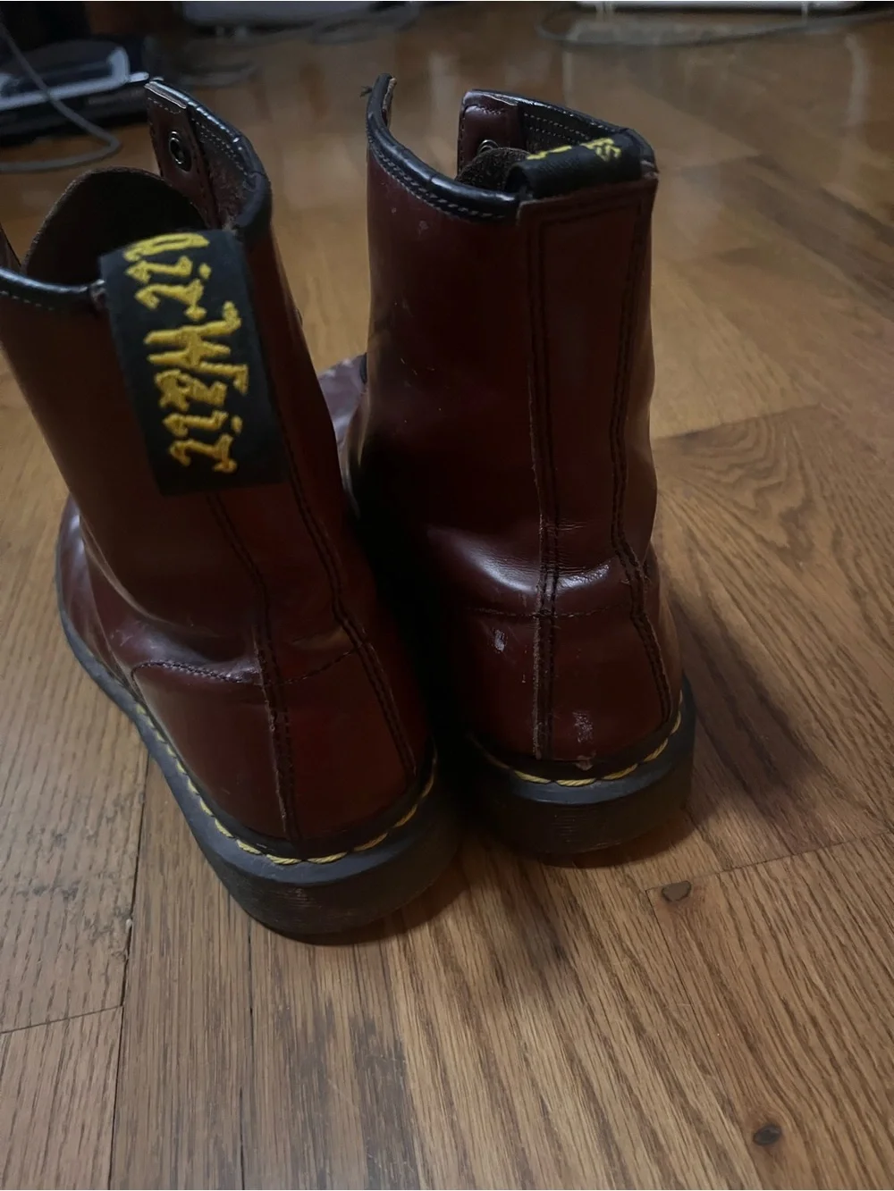 Dr. Martens 1460 Boots Cherry Red Smooth Leather Men's sz 11